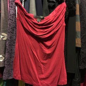 Express Cute red strapless going out top